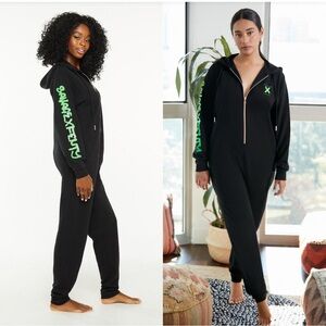 Savage X Fenty Black Jumpsuit with Green Details Size XS